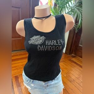 Harley-Davidson Black Rhinestone Tank Top